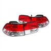 1996 - 1998 Honda Civic 2Dr Euro Style Tail Lights - Red/Clear