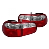 1999 - 2000 Honda Civic 4Dr OEM Style Tail Lights - Red/Clear