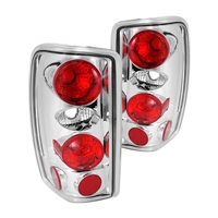 2000 - 2006 Chevy Tahoe (Lift Gate) Euro Style Tail Lights - Chrome