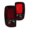 2000 - 2006 GMC Yukon (Lift Gate) LED Light Bar Tail Lights - Red/Smoke