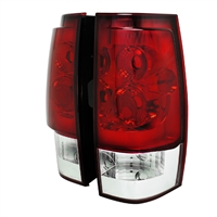 2007 - 2014 Chevy Tahoe Euro Style Tail Lights - Red/Clear