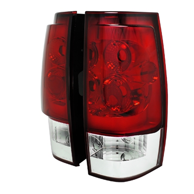 2007 - 2014 GMC Yukon Euro Style Tail Lights - Red/Clear