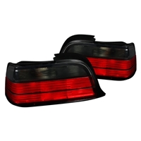 1992 - 1998 BMW 3-Series E36 2Dr Euro Style Tail Lights - Red/Smoke