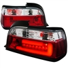 1992 - 1998 BMW 3-Series E36 2Dr LED Light Bar Tail Lights - Red/Clear