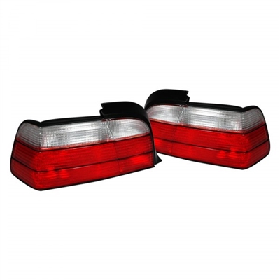 1992 - 1998 BMW 3-Series E36 2Dr Euro Style Tail Lights - Red/Clear