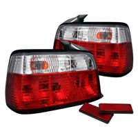 1992 - 1998 BMW 3-Series E36 4Dr Euro Style Tail Lights - Red/Clear