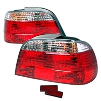 1995 - 2001 BMW 7-Series E38 Euro Style Tail Lights - Red/Clear