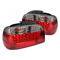 1995 - 2001 BMW 7-Series E38 LED Light Bar Tail Lights - Red/Clear