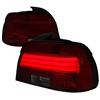 2001 - 2003 BMW 5-Series E39 4Dr LED Light Bar Tail Lights - Dark Red/Smoke