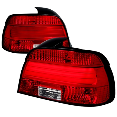 1997 - 2000 BMW 5-Series E39 4Dr LED Light Bar Tail Lights - Red