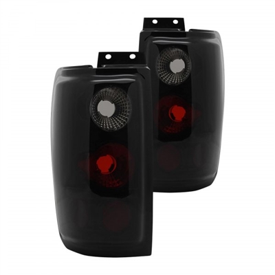 1997 - 2002 Ford Expedition Euro Style Tail Lights - Black/Smoke