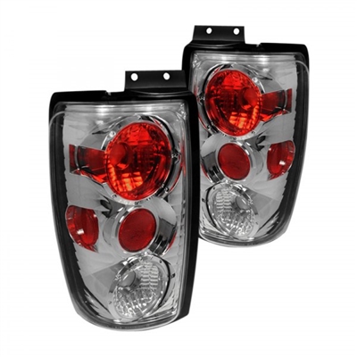 1997 - 2002 Ford Expedition Euro Style Tail Lights - Chrome