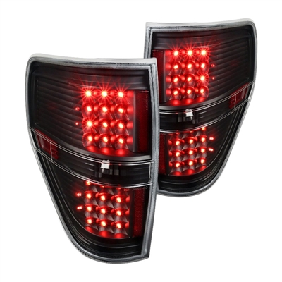 2009 - 2014 Ford F-150 LED Tail Lights - Black