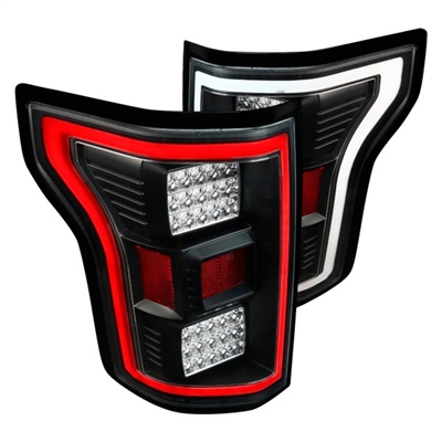2015 - 2017 Ford F-150 LED Light Bar Tail Lights - Black