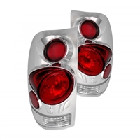 1999 - 2004 Ford Super Duty Euro Style Tail Lights - Chrome