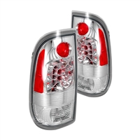 1999 - 2004 Ford Super Duty LED Tail Lights - Chrome