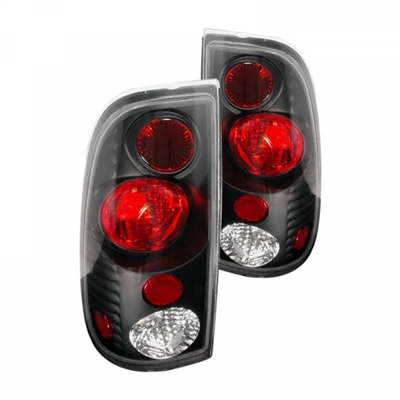 2005 - 2007 Ford Super Duty Euro Style Tail Lights - Black