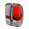 2008 - 2010 Ford Super Duty LED Tail Lights - Chrome