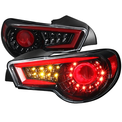 2012 - 2016 Scion FR-S LED Light Bar Tail Lights - Black