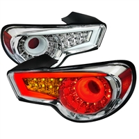 2012 - 2016 Scion FR-S LED Light Bar Tail Lights - Chrome