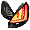 2011 - 2013 Ford Fiesta HB LED Light Bar Tail Lights - Smoke