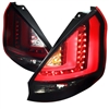 2011 - 2013 Ford Fiesta HB LED Light Bar Tail Lights - Red/Smoke