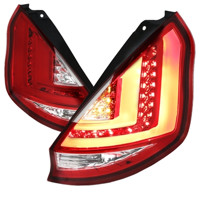 2011 - 2013 Ford Fiesta HB LED Light Bar Tail Lights - Red