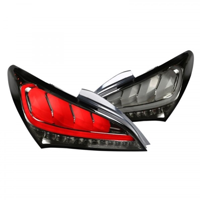 2010 - 2012 Hyundai Genesis Coupe LED Light Bar Sequential Tail Lights - Smoke