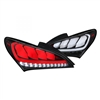 2010 - 2012 Hyundai Genesis Coupe LED Light Bar Sequential Tail Lights - Matte Black