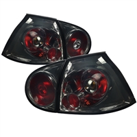 2006 - 2009 Volkswagen Golf HB Euro Style Tail Lights - Black/Smoke