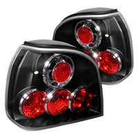 1993 - 1998 Volkswagen Golf Euro Style Tail Lights - Black