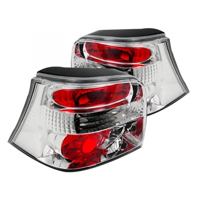 1999 - 2005 Volkswagen Golf HB Euro Style Tail Lights - Chrome