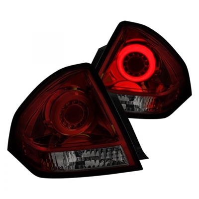 2006 - 2013 Chevy Impala LED Light Bar Tail Lights - Red/Smoke