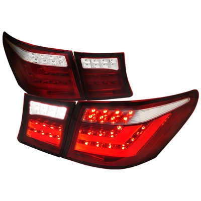 2007 - 2009 Lexus LS460 LED Light Bar Tail Lights - Red