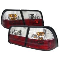 1995 - 1996 Nissan Maxima Euro Style Tail Lights - Red/Clear