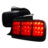 2005 - 2009 Ford Mustang Sequential LED Tail Lights - Black/Smoke
