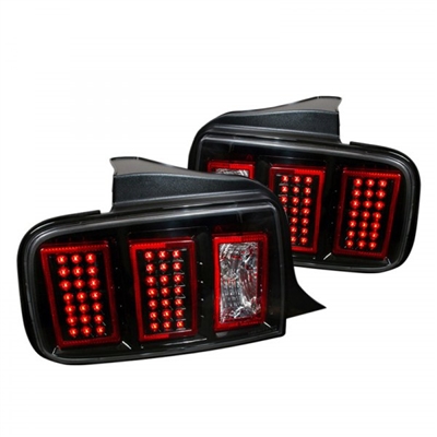 2005 - 2009 Ford Mustang LED Tail Lights - Black
