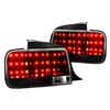 2005 - 2009 Ford Mustang Sequential LED Tail Lights - Black