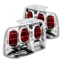 1999 - 2004 Ford Mustang Euro Style Tail Lights - Chrome