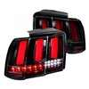 1999 - 2004 Ford Mustang LED Light Bar Sequential Tail Lights - Black