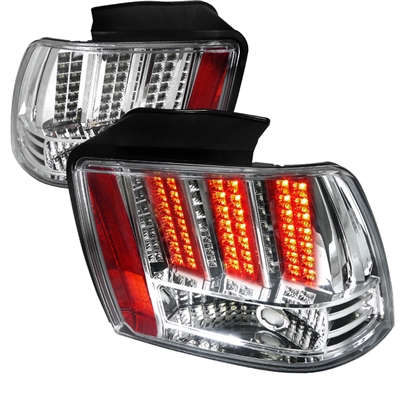 1999 - 2004 Ford Mustang LED Tail Lights - Chrome