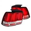 1999 - 2004 Ford Mustang LED Light Bar Sequential Tail Lights - Red