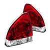 1992 - 1996 Honda Prelude Euro Style Tail Lights - Red/Clear