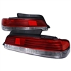 1997 - 2001 Honda Prelude Euro Style Tail Lights - Red/Clear