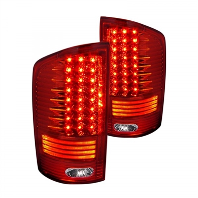 2002 - 2005 Dodge Ram 1500 LED Light Bar Tail Lights - Red