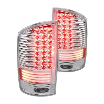2003 - 2006 Dodge Ram 2500 LED Light Bar Tail Lights - Chrome