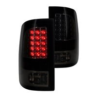 2009 - 2018 Dodge Ram 1500 LED Tail Lights - Black/Smoke