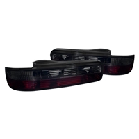 1989 - 1994 Nissan 240SX 2Dr Euro Style Tail Lights - Red/Smoke