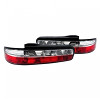 1989 - 1994 Nissan 240SX 2Dr Euro Style Tail Lights - Red/Clear