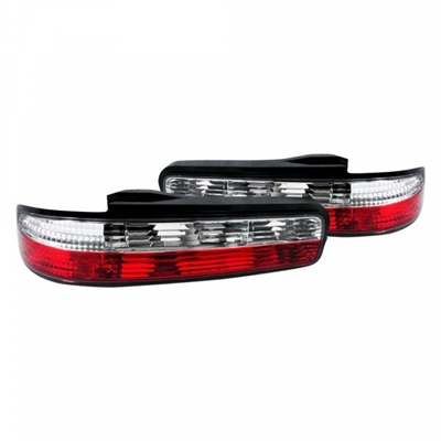 1989 - 1994 Nissan 240SX 2Dr Euro Style Tail Lights - Red/Clear